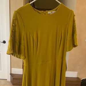 Boden Dress (Mustard Yellow, Knee Length)
